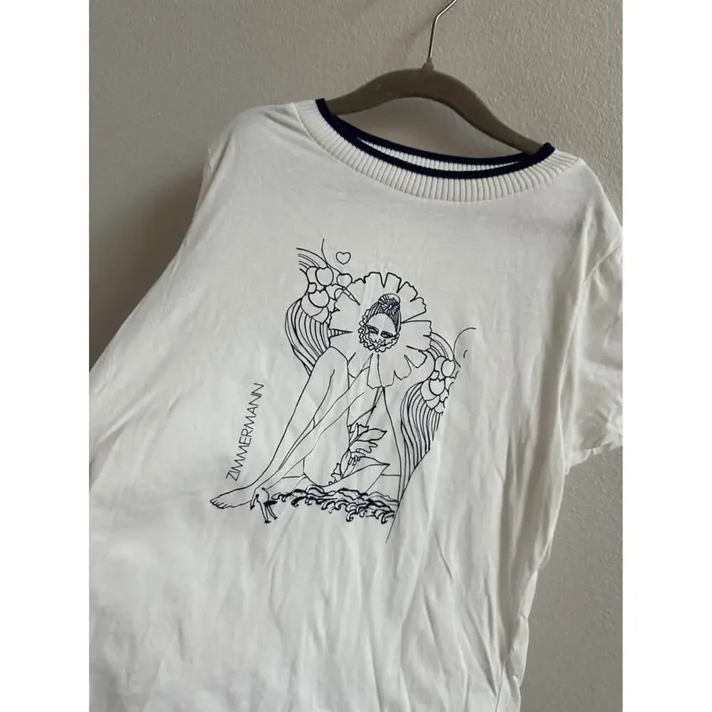 ZIMMERMANN girl Anneke printed cotton T-shirt size 8